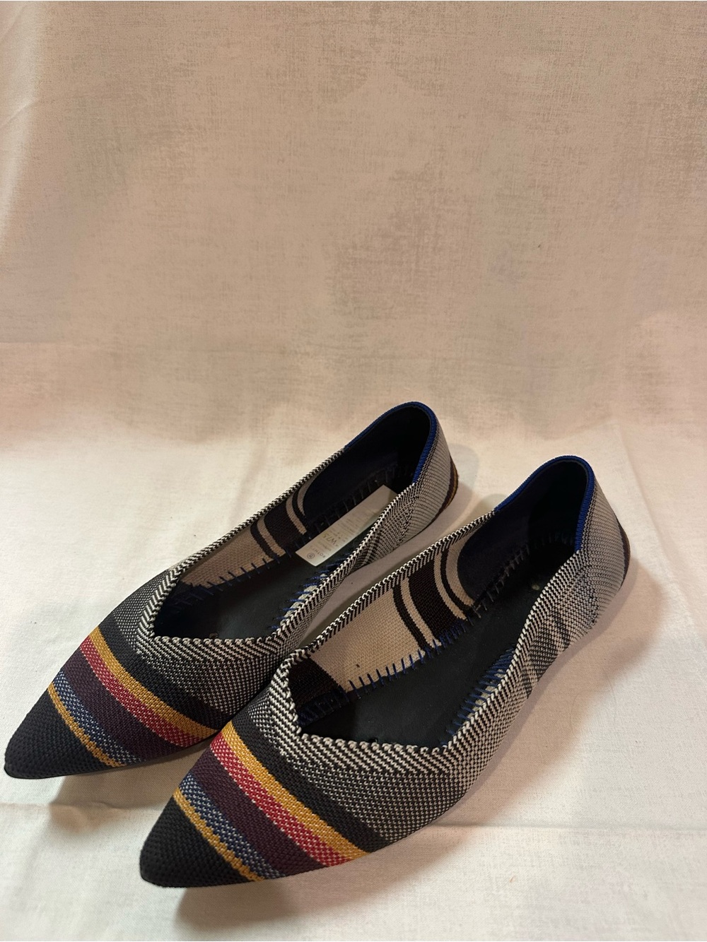 Rothy's Striped Flat (missing soles) Size 7.5